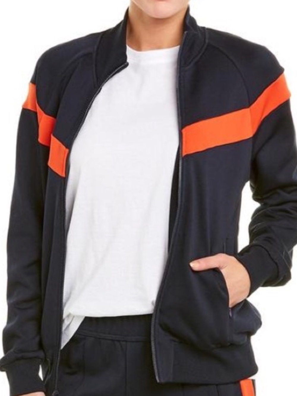 ALC Carter Knit Track Jacket Retro Stripe